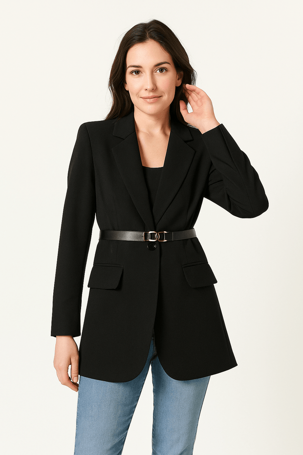 Blazer cintré pour femme avec une ceinture classique et élégante - Mila