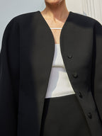 Damenblazer ohne Revers, gerader Schnitt, mit Knöpfen – Sofie