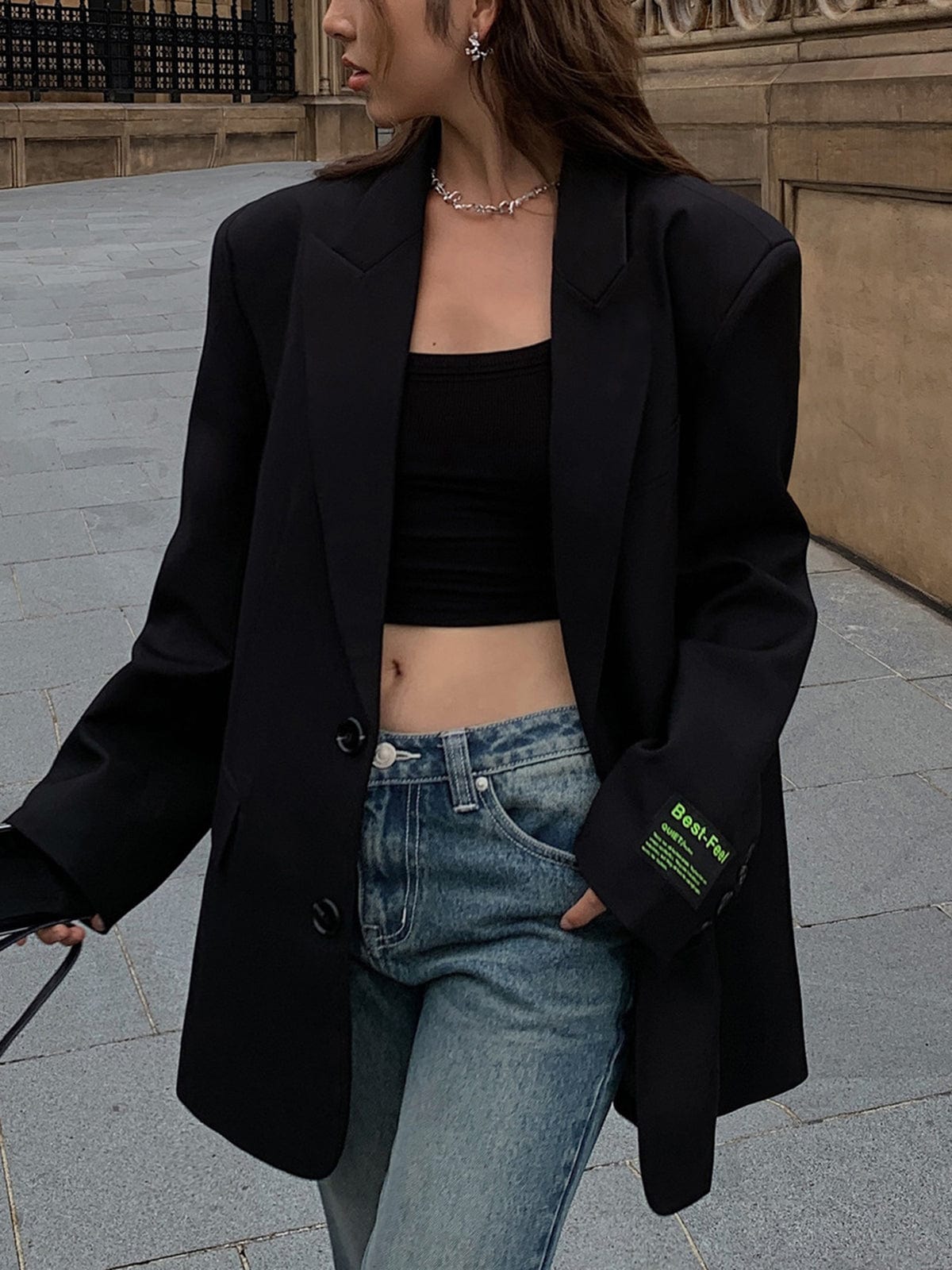 Oversize-Blazer für Damen mit zwei Knöpfen – elegant – Lorelei