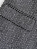 Grauer Oversize-Blazer für Damen mit zwei Knöpfen – Jana