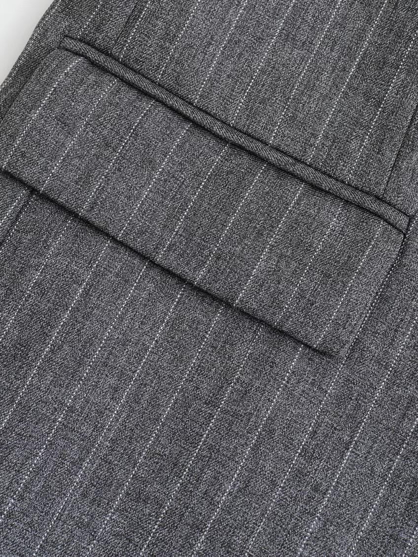 Grauer Oversize-Blazer für Damen mit zwei Knöpfen – Jana