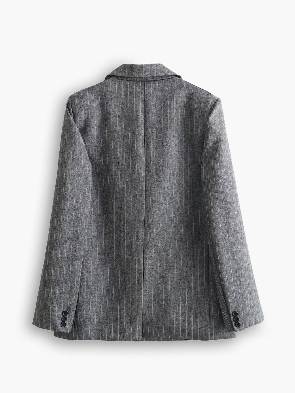 Grauer Oversize-Blazer für Damen mit zwei Knöpfen – Jana