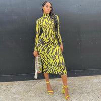 Ninon - Robe longue moulante en maille