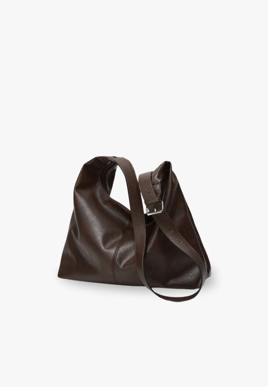 Sac porté épaule femme effet cuir à anses courtes
