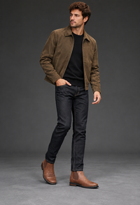 Bottines homme effet cuir à élastiques latéraux - Eirik