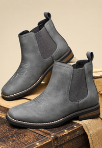 Bottines homme effet cuir à élastiques latéraux - Eirik