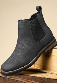 Bottines homme effet cuir à élastiques latéraux - Eirik