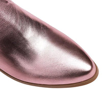 Bottes de cow-boy pour femme, tige mi-haute, brodées, talon large - Helga