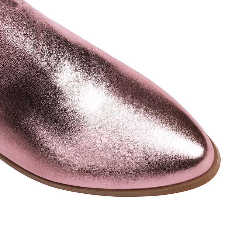 Cowboystiefel für Damen, mittelhoch, bestickt, mit breitem Absatz – Helga