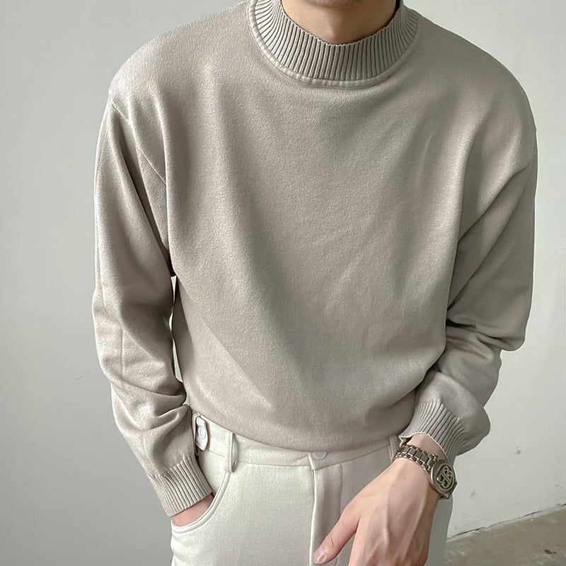 Herren Pullover einfarbig gestrickt - Renwald