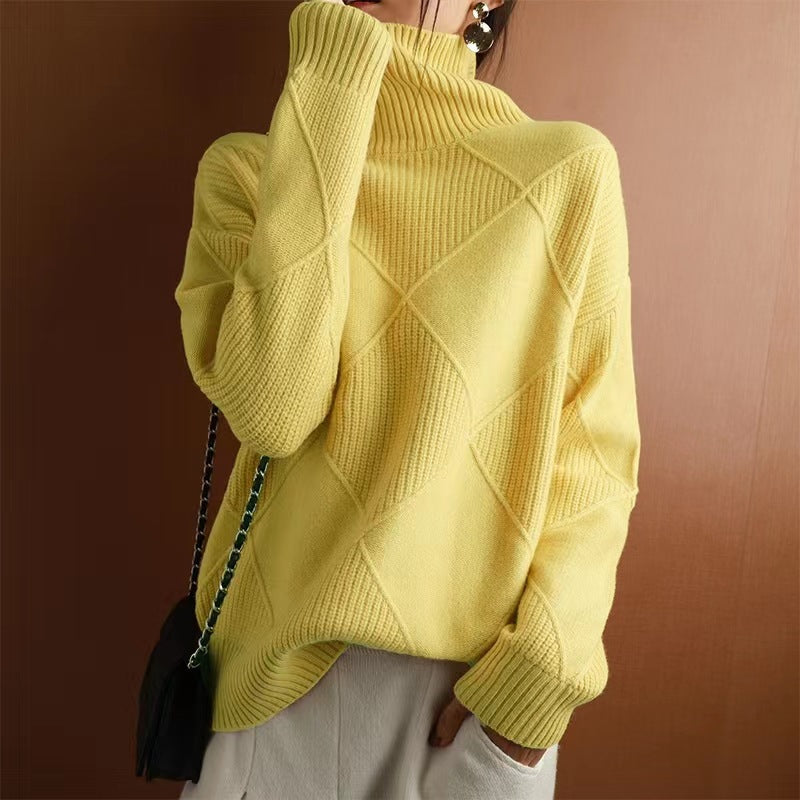 Locker geschnittener Rollkragenpullover für Damen - Yrsa