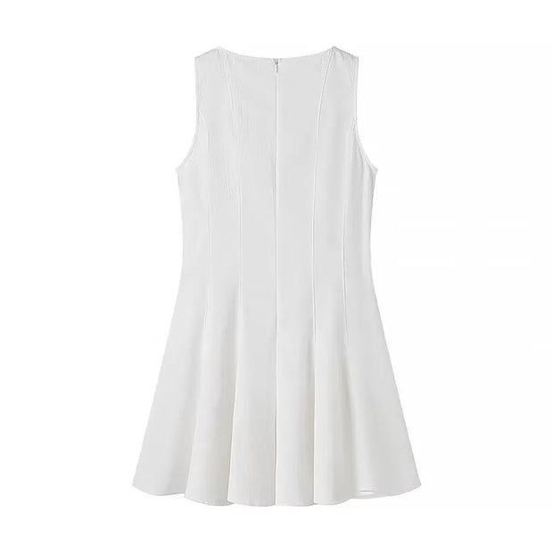 Imana - Mini robe flatteuse à encolure carrée