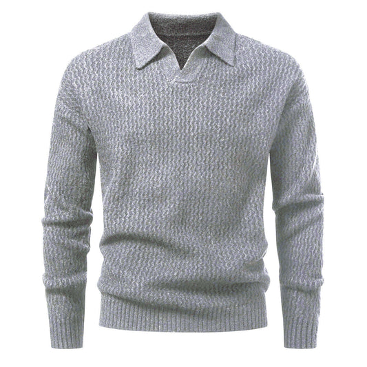 Pull homme en maille jacquard à col roulé - Raptor