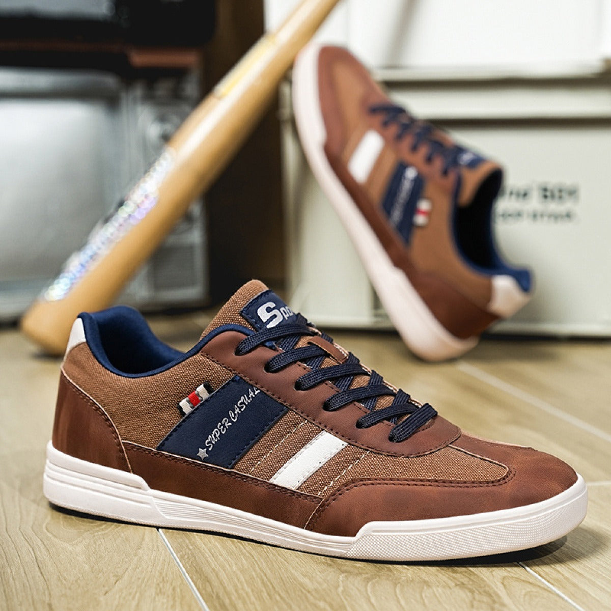 Sportliche Herren-Turnschuhe aus Textilmischung - Adriano