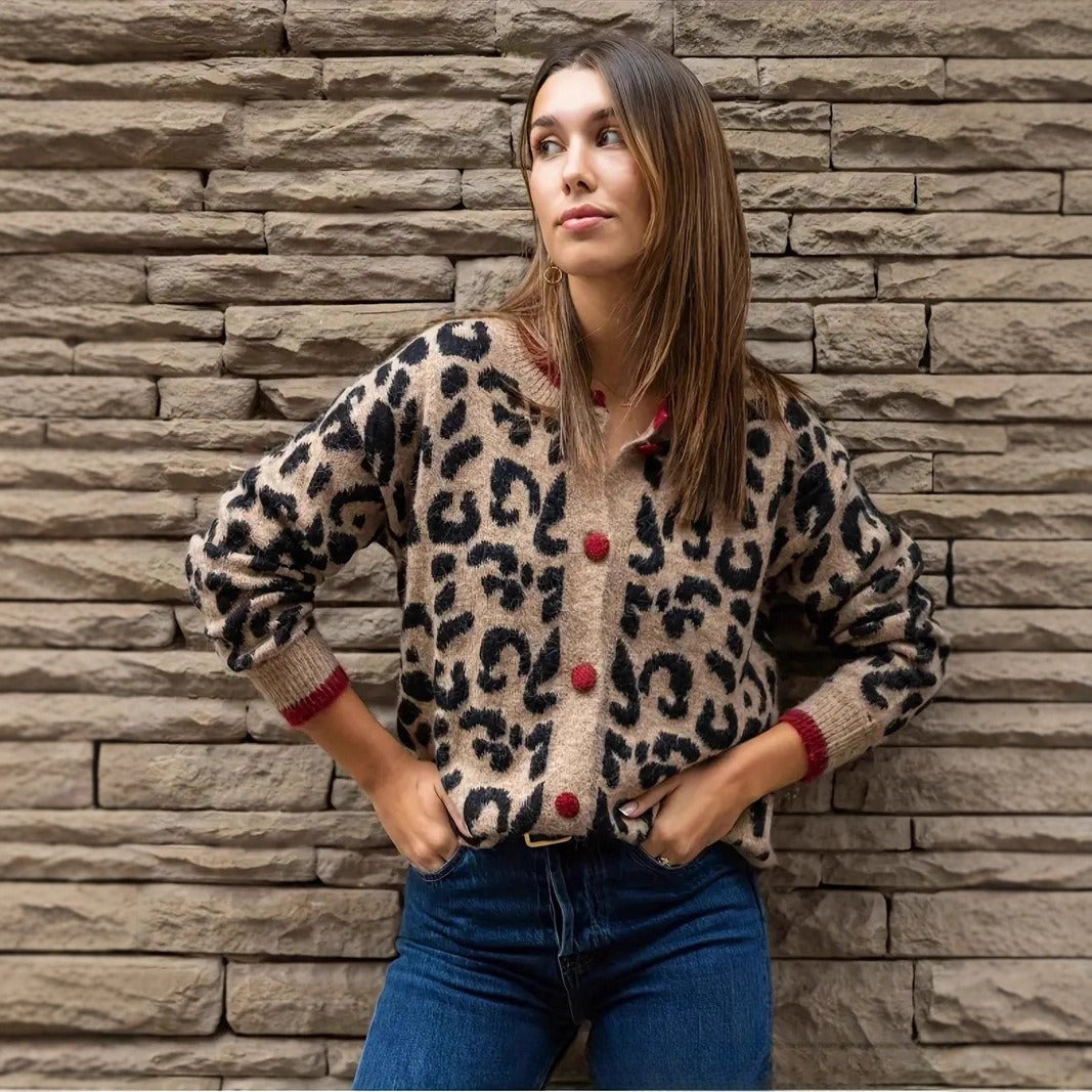 Bedruckte Strickjacke für Frauen - Maelen