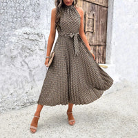 Sophia - Robe sans manches à la mode et élégante pour femme, ajustée à la taille