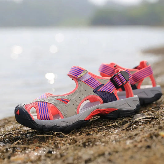 Sandales de sport unisexes de couleur corail au design respirant - Taren