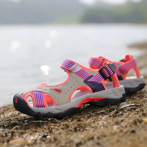 Sandales de sport unisexes de couleur corail au design respirant - Taren