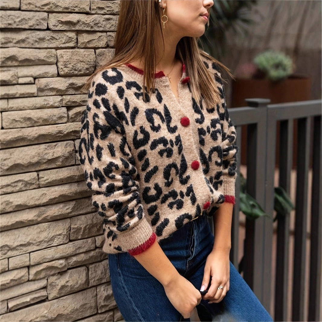 Bedruckte Strickjacke für Frauen - Maelen