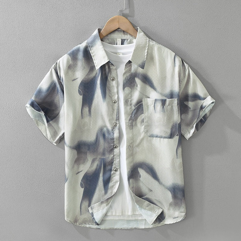 Herren Freizeithemd abstrakter Druck Regular Fit - Mateo