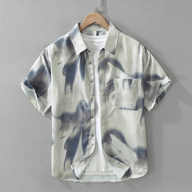 Herren Freizeithemd abstrakter Druck Regular Fit - Mateo