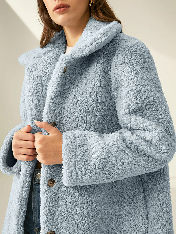 Langer Damenmantel aus Fleece - Ysandre