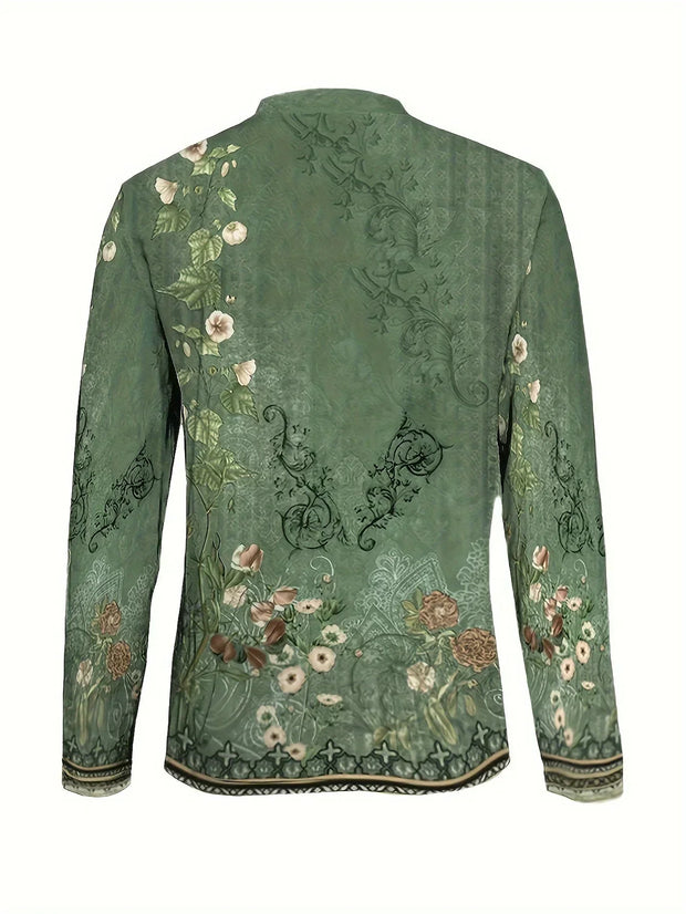 Xenia - T-shirt à imprimé floral et encolure asymétrique