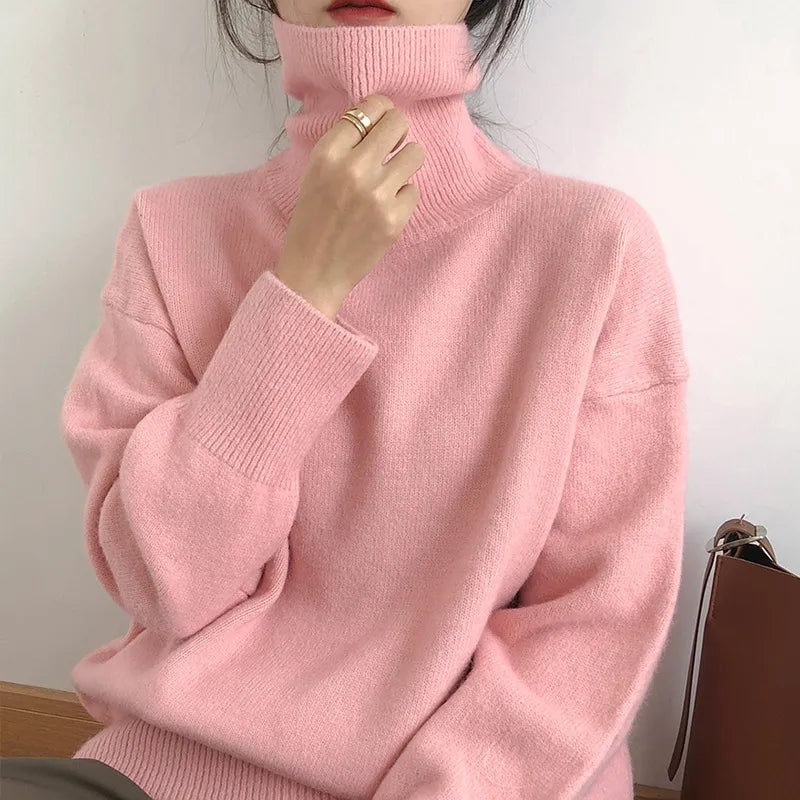Brielle - Rollkragenpullover im Stil eines gesteppten Pullovers
