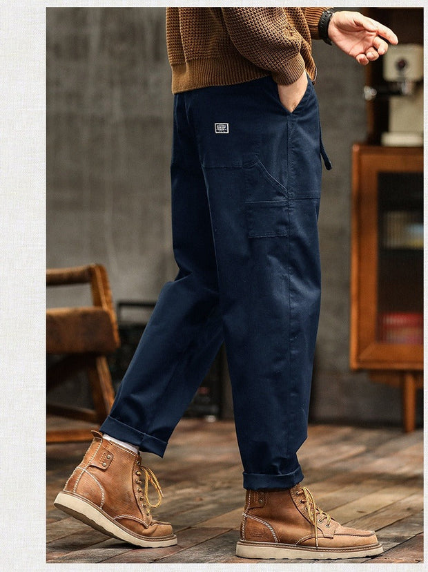 Pantalon décontracté pour homme en coton résistant, droit, style cargo - Marcos