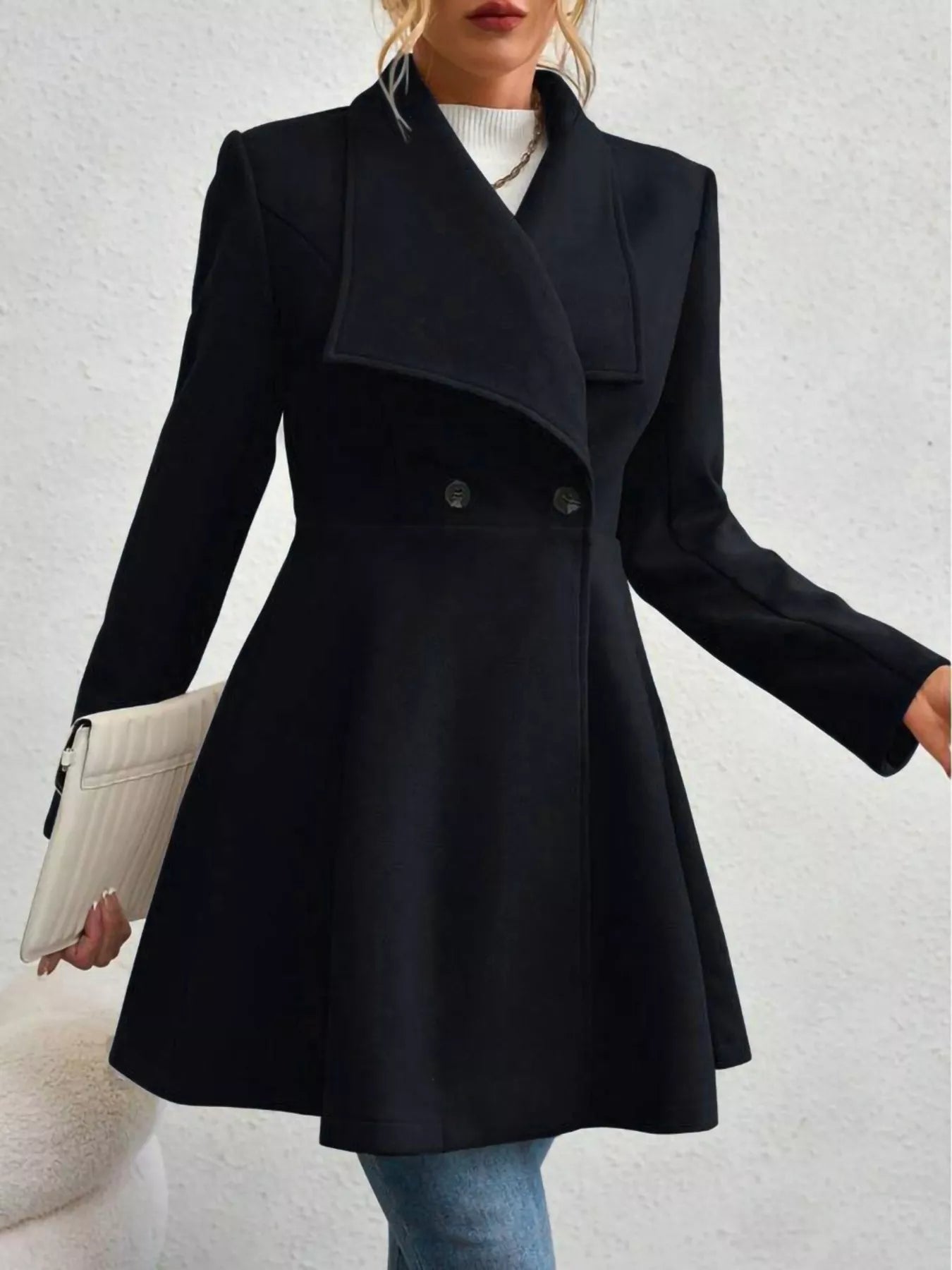 Eleganter langer Damenmantel - Evarine