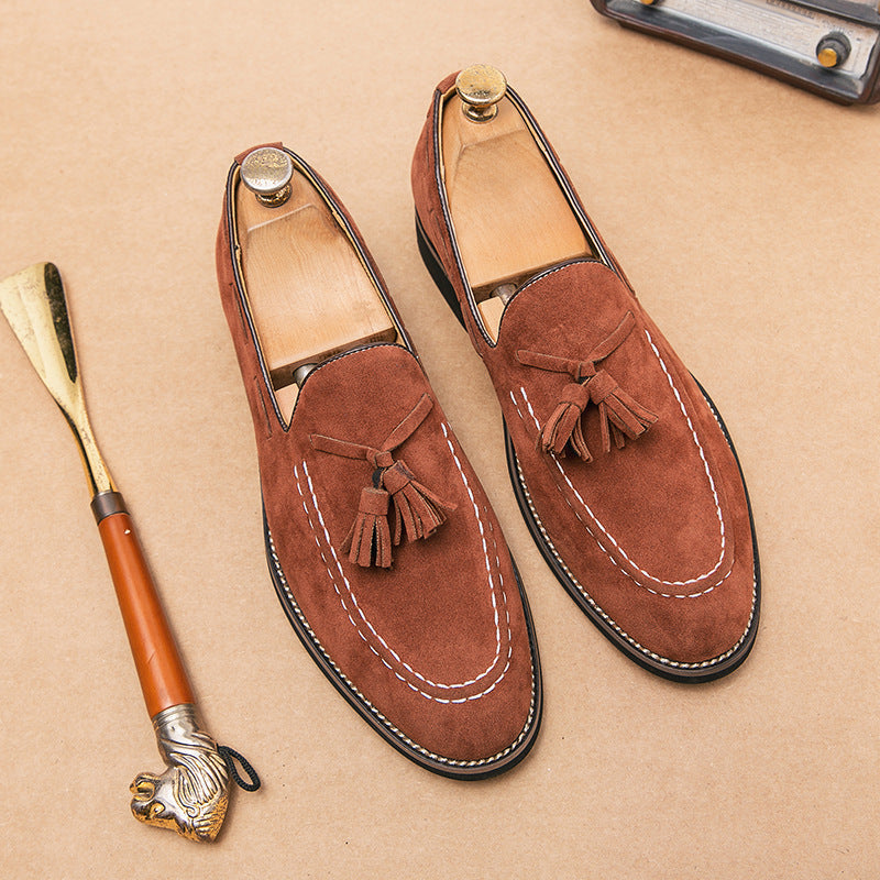 Herren-Slipper in Wildlederoptik mit Quasten - Marven
