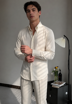 Langärmliges Hemd mit Streifenmuster – Matteo