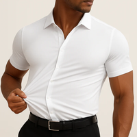 Chemise unie à manches courtes pour homme - Clemens