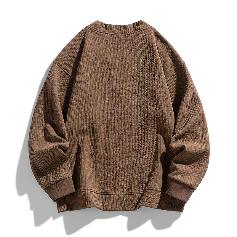 Herren-Strickjacke mit Strukturmuster, Reißverschluss und Taschen – Ciro