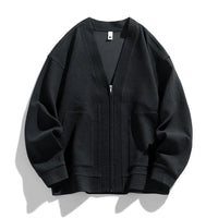 Cardigan homme en maille texturée, avec fermeture éclair et poches - Ciro