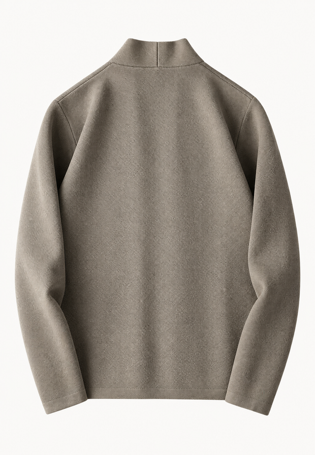 Elegante Strickjacke mit Knöpfen und Schalkragen – Salvatore