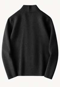 Elegante Strickjacke mit Knöpfen und Schalkragen – Salvatore