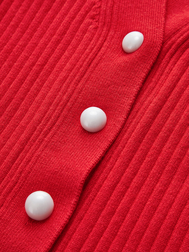 Gestreifter Strickcardigan mit Knöpfen für Damen – Hedda