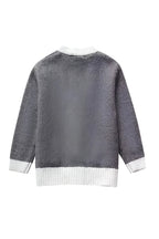 Damen-Strickjacke mit V-Ausschnitt, Knöpfen und kontrastierenden Details – Elva