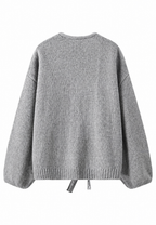 Damen-Strickjacke mit glitzernden Schleifen und V-Ausschnitt – Coronas