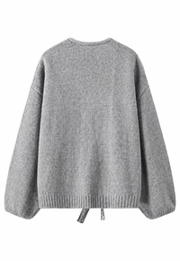 Cardigan femme en maille à nœuds brillants, encolure en V - Coronas