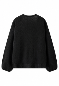 Cardigan femme en maille à nœuds brillants, encolure en V - Coronas