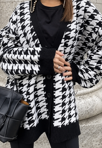 Cardigan oversize en maille imprimée - Elena