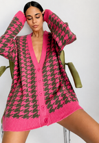 Oversize-Strickcardigan mit Muster – Elena