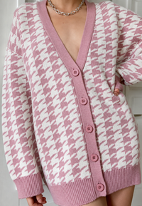 Cardigan oversize en maille imprimée - Elena