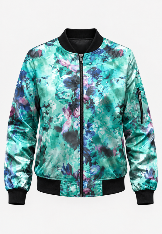 Veste bomber femme à imprimé floral et fermeture éclair - Felicia