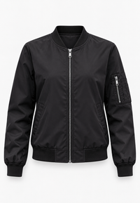 Damen-Bomberjacke mit Blumenmuster und Reißverschluss – Felicia