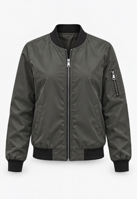 Damen-Bomberjacke mit Blumenmuster und Reißverschluss – Felicia
