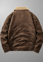 Herrenjacke in Wildlederoptik mit Futter in Lammfelloptik – Bruno