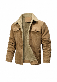 Veste pour homme en velours côtelé avec col et doublure en polaire - Ivar